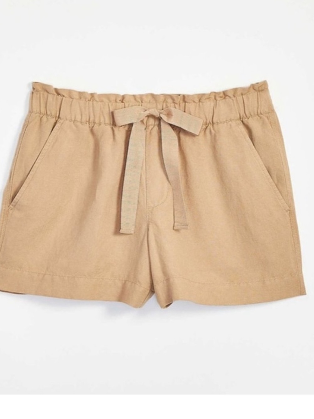 Loft tan woman’s pull on shorts drawstring size xs